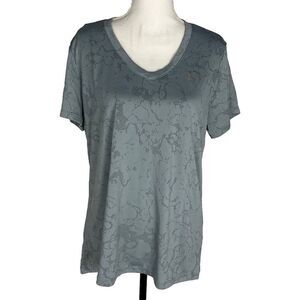 Under Armour UA  Heat Gear Women's‎ Marble Gray V-Neck Short Sleeve Size XL/TG